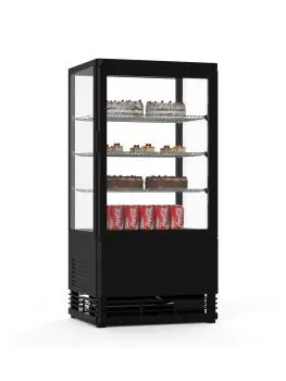 Koelvitrine - 1-Deurs - Led Verlichting - 78 Liter - Zwart - 230V - G-Line