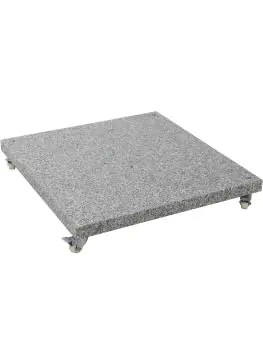 Parasolvoet - 90 KG - Incl. 4 Wielen - Graniet - H 6.5 x B 70 x D 70 CM - G-Line