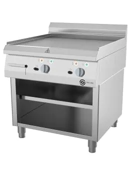 Bakplaat - Elektrisch - Glad - Staand model - RVS - 400V - B 80 CM - G700 Line - G-Line