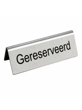 Tafelbordje Gereserveerd - RVS - G-Line