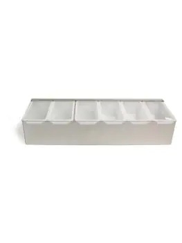 Ingredientenhouder - 6 Vakken - Wit - RVS - G-Line