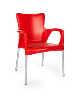 Terrasstoel Anny - Stapelbaar - Armleuning - Rood - G-Line