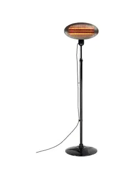 Terrasverwarmer - Infrarood - Zwart - H 210 x 55 x 50 CM - Bartscher - 825207