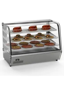 Warmhoudvitrine - Gebogen Ruit - Led Verlichting - RVS - 230V - B 85.6 CM - G-Line