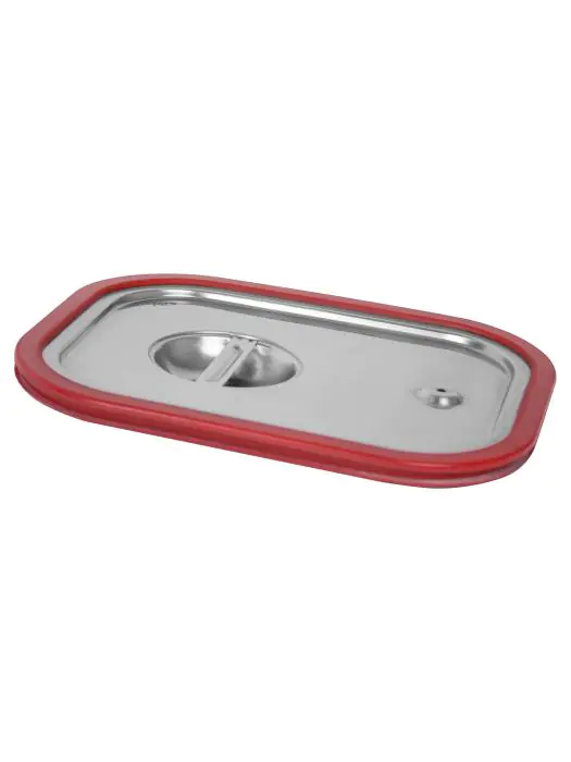 Gastronormdeksel - RVS - 1/4 GN - Siliconenrand - Saro - 282-9450 282-9450 €14.00 GN deksels siliconenrand