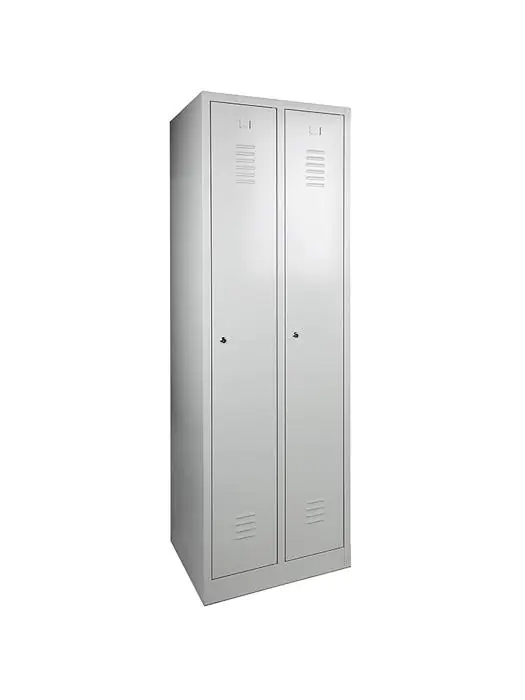 Garderobe Lockerkast - 2 deurs - H 180 x 60 x 50 CM - Grijs - Cilinderslot - WRC 32188 €209.00 Garderobe Lockerkasten