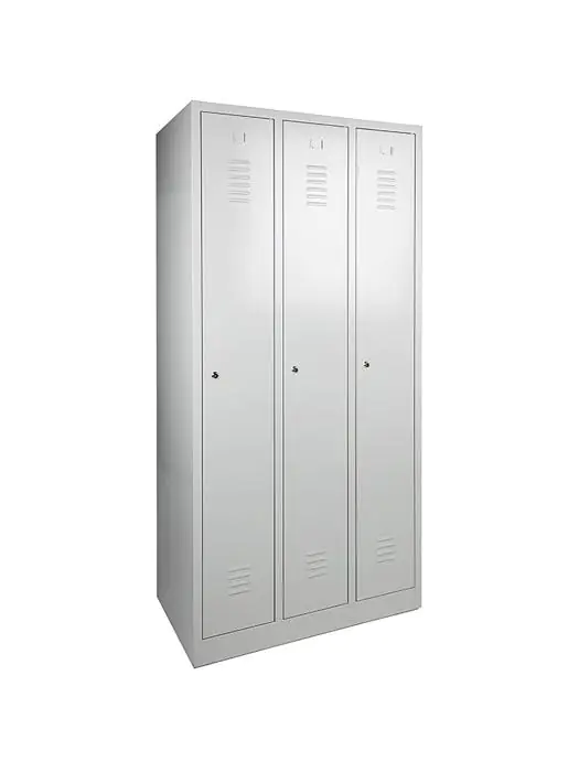 Garderobe Lockerkast - 3 deurs - H 180 x 98 x 50 CM - Grijs - Cilinderslot - WRC 72288 €309.00 Garderobe Lockerkasten