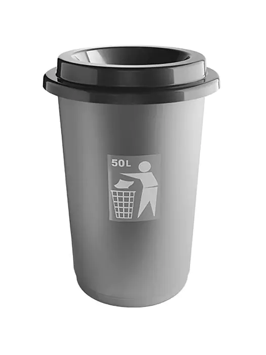 Afval Container - H 59.5 CM - 1.617 KG - Ø41 CM - Polypropyleen - Grijs - 50 Liter - 650050 650050 €22.45 Afvalbakken