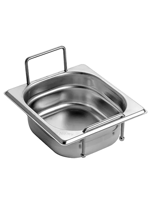 Gastronormbak - 1/6 GN - 1 Liter - H 6.5 x 17.6 x 16.2 CM - RVS - Caterchef - 953474 953474 €14.30 GN bakken handgrepen
