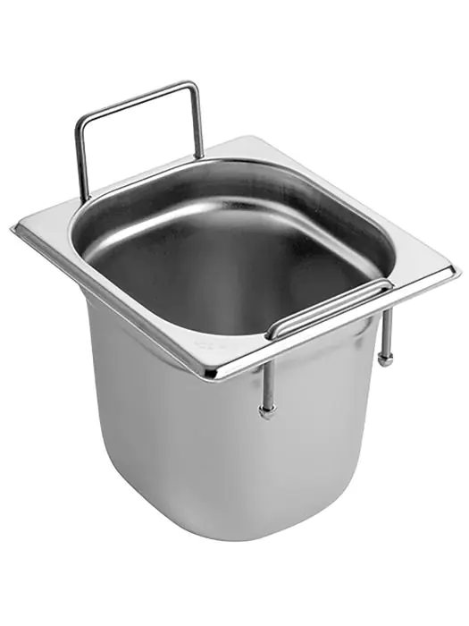 Gastronormbak - 1/6 GN - 2.3 Liter - H 15 x 17.6 x 16.2 CM - RVS - Caterchef - 953472 953472 €18.85 GN bakken handgrepen