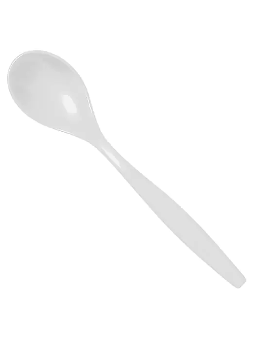 Theelepel - 0.1 KG - 13.5 CM - Styreen-Acrylonitril (San) - Wit - WACA - 937141 E937141 €0.40 Theelepels