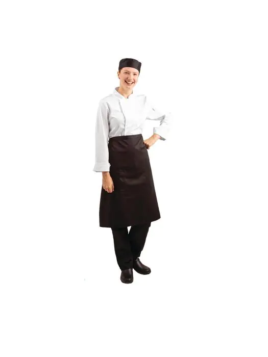 Sloof - Unisex - Regular Fit - Zwart - 100 x 70 CM - Polyester/Katoen - Whites Chefs Clothing - B133 B133 €9.99 Schorten en sloven