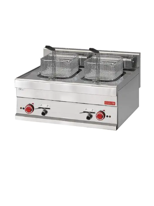 Friteuse - 650 Line - Elektrisch - 2x 10 Liter - H 28 x 70 x 65 CM - 15 kW - 400 V - RVS - Gastro M - GL922 GL922 €1,809.00 Friteuses 400 volt