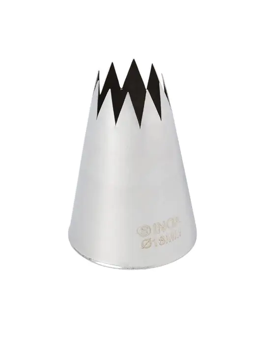 Spuitmond - Gekarteld - Ø 3.5 x H 4.5 x 23 CM - RVS - Schneider - GT122 GT122 €2.19 Spuitzak