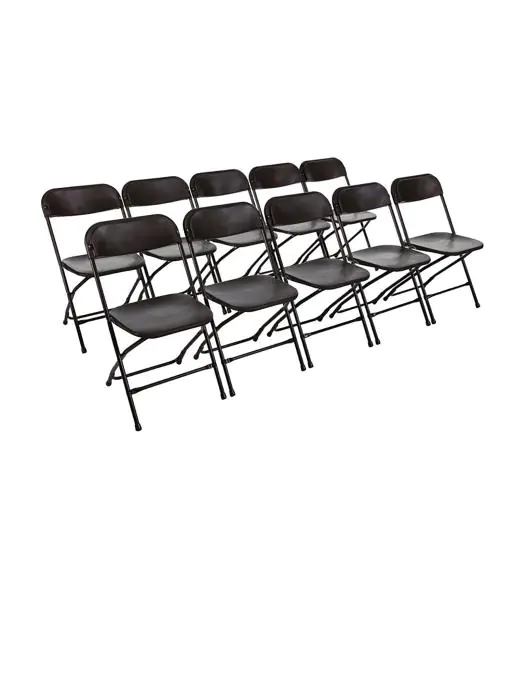 Klapstoel - 10 stuks - Zwart - H 80 x 44 x 48 CM - Staal/Polypropyleen - Bolero - GD386 GD386 €174.79 Kunststof stoelen