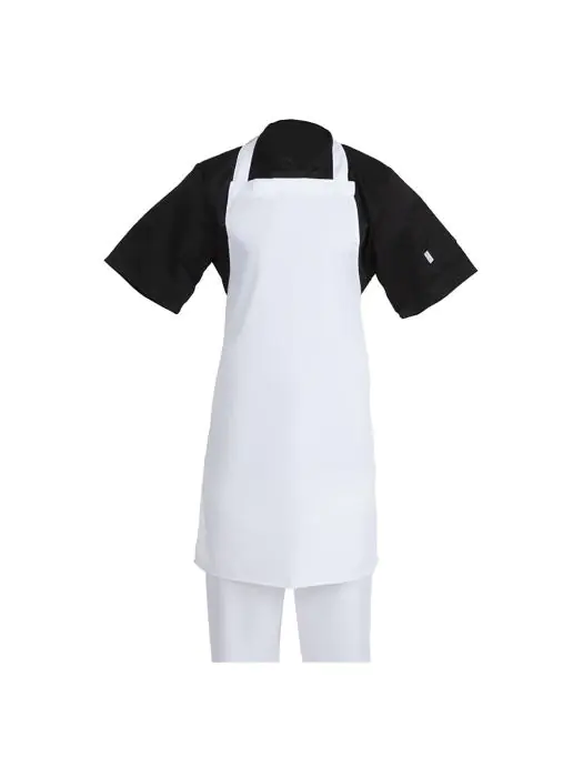 Halterschort - Unisex - Wit - 71.1 x 96.5 CM - Polyester/Katoen - Whites Chefs Clothing - A521 A521 €7.29 Schorten en sloven