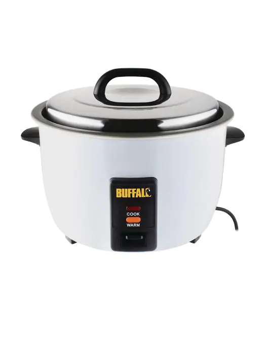 Rijstkoker - 4.2 Liter - H 35 x 38 x 32 CM - 1550 W - 230 V - RVS - Buffalo - CN324 CN324 €136.99 Rijstkokers