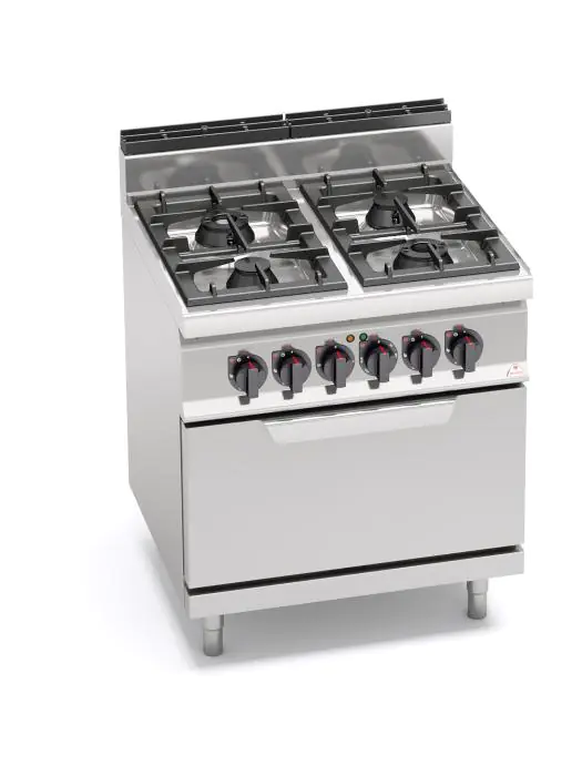 Horeca gasfornuis - 4 pits - 400V oven - High power - Berto's - G7F4+FE G7F4+FE €3,199.00 Berto's 700 line