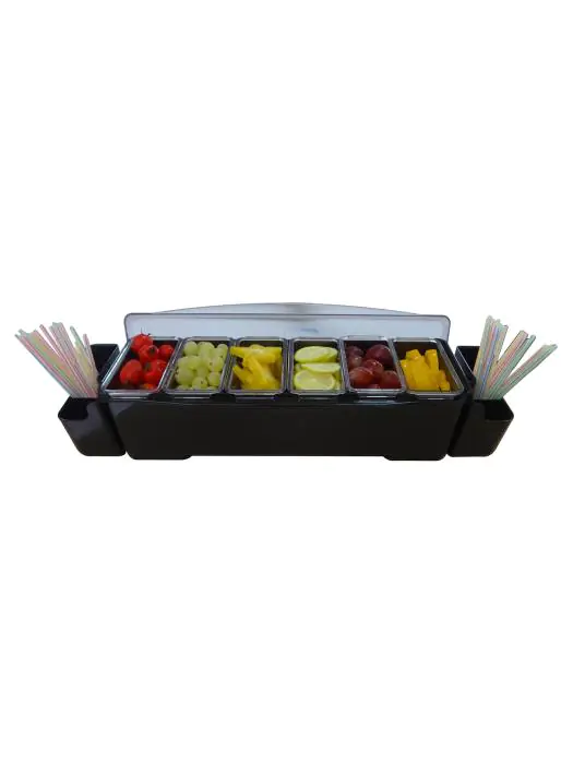 Garnituurstation - Extra diep - 6-delig - Kunststof - Bar Professional - GHS6473NW GHS6473NW €63.00 Ingredientenbak - kunststof
