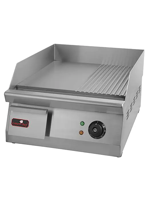 Bakplaat - H 27 x 40 x 54.5 CM - 27.5 KG - 220-240 V - 3000 W - RVS - Glad/Geribbeld - +50°C / +300°C - Caterchef - 688515 688515 €345.00 Bakplaat elektrisch