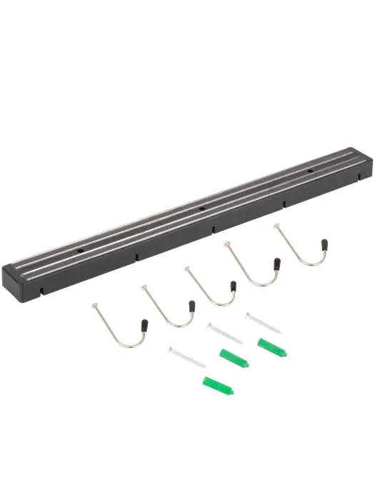 Messenmagneet - 5 Haken - Zwart - L 45 CM - G-Line 73915 €8.39 Messen magneten