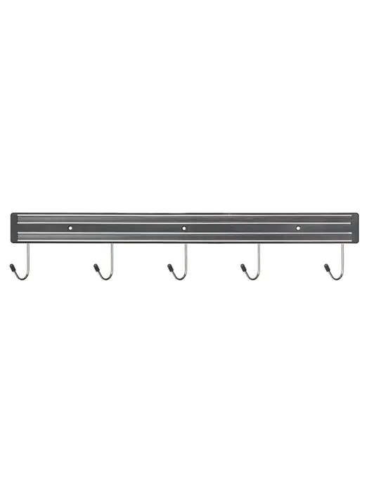 Messenmagneet - 5 Haken - Zwart - Polypropyleen - L 44.5 CM - G-Line 77254 €9.85 Messen magneten