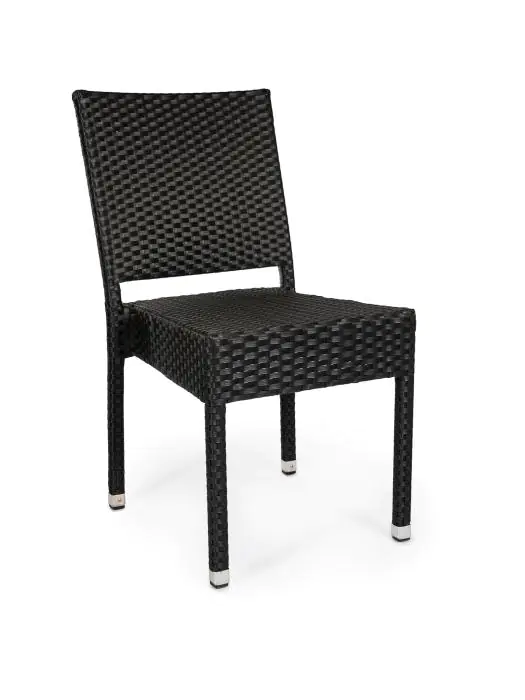 Terrasstoel Mezza - Plat Geweven - Stapelbaar - Zwart - G-Line HW-16771 €47.50 Terrasstoelen