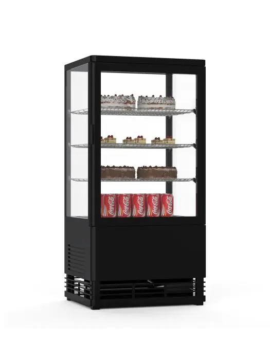 Koelvitrine - 1-Deurs - Led Verlichting - 78 Liter - Zwart - 230V - G-Line HW-013813 €349.00 Koelvitrine