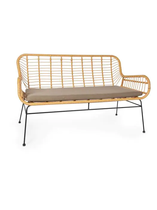 Terras Loungebank Janeiro - Naturel - Rattan - G-Line HW-60963 €159.95 Terrasstoelen