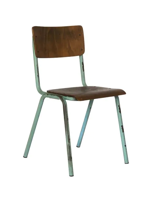 Stoel Old School - Stapelbaar - Vintage Groen - Hout - G-Line 76575 €59.95 Metaal stoelen
