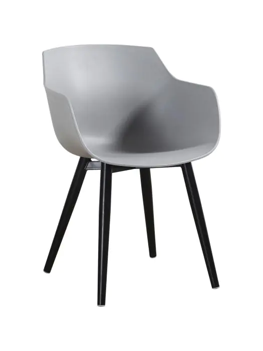 Stoel Alexia - Lichtgrijs / Zwart - Kunsstof - G-Line 81304 €44.95 Metaal stoelen