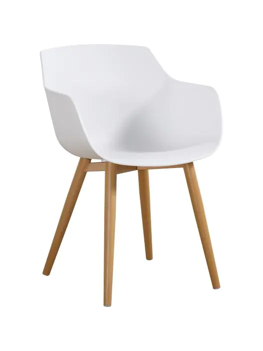 Stoel Alexia - Wit / Houtlook - Kunsstof - G-Line 81298 €44.95 Houten stoelen