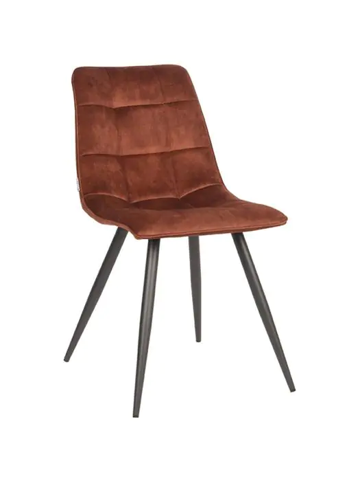Stoel - Jelle - Velours - Rust - G-Line 85229 €64.95 Metaal stoelen