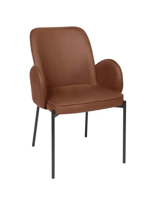 Stoel - Jans - Microfiber - Cognac - G-Line 85245 €130.00 Metaal stoelen