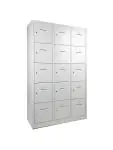 Garderobe Lockerkast - 15 deurs - H 190 x 120 x 45 CM - Grijs - Cilinderslot - WRC 59353 €659.00 Garderobe Lockerkasten