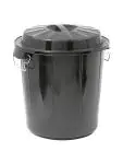 Afval Container - H 50.5 CM - 2.067 KG - Ø45.5 CM - Zwart - 50 Liter - Denox - 600050 E600050 €15.45 Afvalbakken