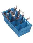 Bestek Inzet Draagkorf - 8 Vakken - Blauw - Kunststof - 023013 023013 €10.95 Bestek uitgifte units