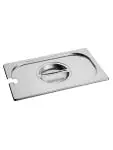 Deksel Gastronorm - 1/4 GN - 26.5 x 16.2 CM - RVS - Met Lepeluitsparing - Caterchef - 953145 E953145 €7.00 GN deksels lepeluitsparing