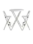 Party Statafel - Inklapbaar - Ø 80 Rond - Bolero - Wit / Grijs DL046 €149.99 Statafels