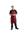 Halterschort - Unisex - Bordeaux - 71.1 x 96.5 CM - Polyester/Katoen - Whites Chefs Clothing - A557 A557 €11.49 Schorten en sloven