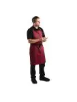 Halterschort - Unisex - Bordeaux - 71.1 x 96.5 CM - Polyester/Katoen - Whites Chefs Clothing - A557 A557 €11.49 Schorten en sloven