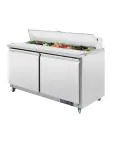 Saladette - 527 Liter - 2 deurs - H 109.7 x 155.5 x 76 CM - 230 V - RVS - Polar - GD883 GD883 €1,999.99 Saladette