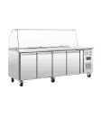 Saladette - 4 x 1/1 GN - 4 deurs - H 136 x 223 x 70 CM - 230 V - RVS - Polar - CT395 CT395 €2,114.90 Saladette