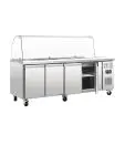 Saladette - 4 x 1/1 GN - 4 deurs - H 136 x 223 x 70 CM - 230 V - RVS - Polar - CT395 CT395 €2,114.90 Saladette