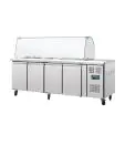 Saladette - 4 x 1/1 GN - 4 deurs - H 136 x 223 x 70 CM - 230 V - RVS - Polar - CT395 CT395 €2,114.90 Saladette