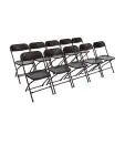 Klapstoel - 10 stuks - Zwart - H 80 x 44 x 48 CM - Staal/Polypropyleen - Bolero - GD386 GD386 €174.79 Kunststof stoelen