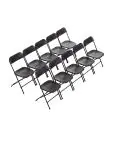 Klapstoel - 10 stuks - Zwart - H 80 x 44 x 48 CM - Staal/Polypropyleen - Bolero - GD386 GD386 €174.79 Kunststof stoelen