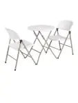 Opklapbare stoel - 2 stuks - Wit - H 81 x 49 x 50 CM - Staal/Polypropylene - Bolero - CE692 CE692 €155.99 Kunststof stoelen