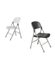 Opklapbare stoel - 2 stuks - Wit - H 81 x 49 x 50 CM - Staal/Polypropylene - Bolero - CE692 CE692 €155.99 Kunststof stoelen