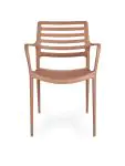Terrasstoel Louise - Stapelbaar - Armleuning - Bruin - G-Line 45138 €36.99 Terrasstoelen